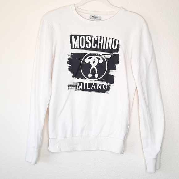 Moschino Teen Paint Logo Graphic Sweatshirt 14 - Picture 2 of 8